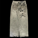 DERMEARNE 2025 New American Fashion Retro Hip hop Embroidery Pattern Baggy Jeans For Mens Womens Y2K Harajuku Gothic Wide Pants Streetwear