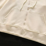 DERMEARNE 2024 New Sanrio Hello Kitty Jacket 2000s Zip Hoodie White Sweatshirt Young Women Fall Winter Kawaii Lolita Jacket Student Tops