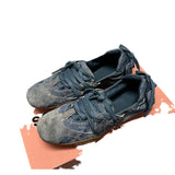 DERMEARNE 2025 New Spring Women Ballet Shoes Fashion Blue Denim Flat shoes Round Toe Shallow Slip On Ladies Ballerinas Shoes Mary Jane