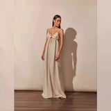 DERMEARNE 2025 Summer Style Fashion Women Aprict Maxi Dress suspenders Backless Holiday Dresses Flower Embroidery button Beach Vestidos