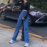 DERMEARNE 2024 Women Fashion Denim Jeans Harajuku Loose Wide Leg Long Pants Woman Casual Streetwear Baggy Demin Trousers Female Clothes