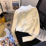 DERMEARNE 2025 Autumn and Winter Embroidery Unique Women Knitted Cardigan Sweater Coat Korean Version Vintage Female Sweater Jacket