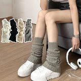 DERMEARNE 57cm Sweet Japanese Lolita Leg Warmers Women Ankle Warmer for Girls Gothic Long Socks Y2K Thin Knitted Cosplay Heap Heap Socks