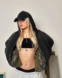 DERMEARNE American Camouflage Double sided Plush Hoodie Autumn Winter New Men Women Street Cotton Coat Y2K Harajuku Hip Hop Casual Hoodie