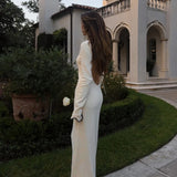 DERMEARNE Autumn New Knitted Mini Dress For Women Fungus Contrast Color Slim Sweater Dress Elegant Female Party Clothes Long Sleeve