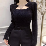 DERMEARNE Autumn Winter Korean Style Clothes Soft Pullovers Sweater Women Long Sleeve Sexy Slim Knitted Crop Tops Female Sueters De Mujer