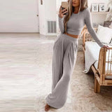 DERMEARNE Autumn Winter Sleepwear Pajamas for Women Long Sleeve Top + Long Pants Casual Tracksuit Pijama Women's Home Clothes Pajama Sets
