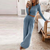 DERMEARNE Autumn Winter Sleepwear Pajamas for Women Long Sleeve Top + Long Pants Casual Tracksuit Pijama Women's Home Clothes Pajama Sets