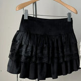 DERMEARNE Autumn Winter Solid Sexy Skirt Set Women Korean Fashion Slash Neck Vintage Elegant Bow Sweater A-line Cake Skirts Two-Piece Sets