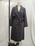 DERMEARNE Autumn and winter new style lapel double-breasted woolen coat with belt for women fashionable and versatile long woolen coat