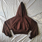 DERMEARNE Basic Wear Black Charcoal Hoodies for Women Autumn Winter Loose Fleece Hooded Sweatshirts Streetwear Cropped Pullovers