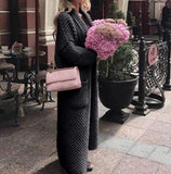 DERMEARNE Cardigan Women Autumn Winter Thick Cozy Loose Long Sweater Coat Full Sleeve Knitted Woolen Robe Coat Jacket Open Stitch Overcoat