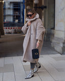 DERMEARNE Coat Lamb Fur New Warm Thickened Plush Medium and Long Environmentally Friendly Coat for Women