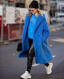 DERMEARNE Coat Lamb Fur New Warm Thickened Plush Medium and Long Environmentally Friendly Coat for Women