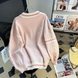DERMEARNE Deeptown Sweet Coquette Sweaters Cardigan Women Kawaii Bow Knitted Cardigan Japanese Preppy Style Lolita Knitwears JK Jumpers