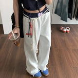 DERMEARNE Deeptown Vintage Baggy Sweatpants Woman Y2k America Sports Hip Hop Joggers Pants Autumn Casual Korean Fashion Loose Trousers