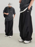 DERMEARNE Deeptown Y2k Harajuku Vintage Parachute Pants Women Oversize Baggy Hippie Streetwear Pleated Joggers Trousers Kpop 90s Aesthetic
