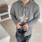 DERMEARNE Dourbesty 2022 Autumn Hoodies Harajuku Y2K Vintage Star Patched Zip Up Sweatshirts Grunge Korean Fashion E-girls Sweatshirt Coat