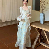DERMEARNE Elegant Chinese Style 2-Piece Set SensibilityNicheshirtTopAutumn Fragrant Leaf Design Women's Clothing Warm Hearted