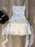 DERMEARNE Fashion Sweet Slim Square Neck 2 Piece Set Women Korean Chic Plaid Thin Off Shoulder Tops Female + High Waist Short Skirt New