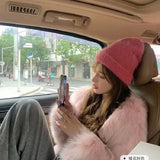 DERMEARNE Faux Fur Coat Womens Clothing 2025 New Fashion Casual Imitation Fox Fur Coat Female  Short Loose Comfortable Winter Jacket