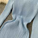 DERMEARNE French Elegant V Neck Long Sleeve Knit A-line Dress Slim Fashion Sweater Sexy Women Autumn Winter Clothing