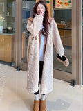 DERMEARNE Fur One Lambswool Coat Women's Fake Two-piece Mid-length New Explosions Autumn and Winter Thickened Warm Coat