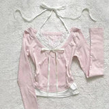 DERMEARNE Grunge Goth Y2k Long sleeve Top Aesthetics Graphic Print Vintage Punk Baby Tee Streetwear Casual Fashion Long sleeve T-shirt EMO