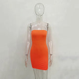 DERMEARNE Sexy Strapless Party Club Bodycon Dresses Women Fashion Solid Backless Dress Women Clothes 2025 Off Shoulder Bodycon Tube Dress