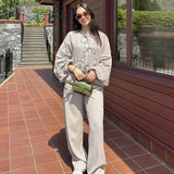 DERMEARNE HXAO Crop Bow Lace-Up Blouse Women's Shirt Summer 2025 O-Neck Long Sleeve Loose Shirt Elegant Fashion All-Match Ladies Blouses