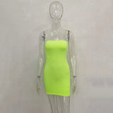 DERMEARNE Sexy Strapless Party Club Bodycon Dresses Women Fashion Solid Backless Dress Women Clothes 2025 Off Shoulder Bodycon Tube Dress