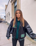 Womens College Coats and Jackets High Street Hip-Hop Baseball Harajuku Street Casual Coat Loose Stitching Varsity Jacket new ins