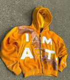 DERMEARNE Hip-hop Trendy Streetwear Y2K Harajuku American Retro Letter Print Zipper Hoodie Men's Punk Casual Colorful Oversized Sweatshirt