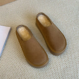 DERMEARNE House Slippers Platform Butterfly-Knot Shoes Woman 2025 Winter Footwear Fur Flip Flops Cover Toe Pantofle Soft Plush New Slides