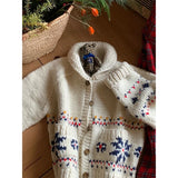 DERMEARNE Korobov Japanese Gentle Sweater Vintage Style Jacquard Thick Coat Lapel Knitted Cardigan Female Harajuku Fashion Womens Clothing