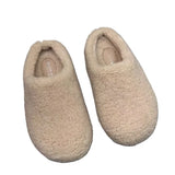 DERMEARNE Leopard Platform Fur Slippers Women Home Cotton Shoes Winter Warm Casual Plush Mules 2025 Trend Flip Flop Woman Snow Botas Mujer