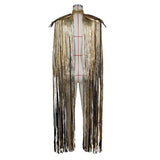 DERMEARNE Leosoxs Gothic Sequin Fringe Tassel Wings Cover Ups Unisex Y2K 2025 Cosplay Costumes Capes Streetwear Beach Party Shawl Cloak