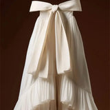 DERMEARNE Lolita Elegant Ribbon Lace-Up Pants Skirt Spring Summer New Sweet White Chiffon Multi-Layer Ruffles Long Skirt For Women 405P