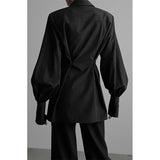 DERMEARNE MEXZT Y2K Black Shirts Women Gothic Harajuku Zipper Long Sleeve Blouses Office Ladies Fashion Korean Elegant Tunic Chic Tops New