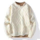 DERMEARNE Men Women Autumn Winter Striped Pullovers Fashion Casual Knitted Sweaters Thick Warm Round Neck Sweaters High-quality Tops 2025