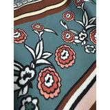 DERMEARNE Modigirl Womens Jeans Pants Autumn Winter Blue Vintage Floral Printed Bottoms with Pockets Woman High-Waisted Flared Pants