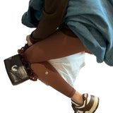 DERMEARNE New Pilates No Embarrassment Line Nude Yoga Pants High Waisted Lift Hip Tight Exercise Tight Nine Minute Pants