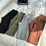 DERMEARNE New Pilates No Embarrassment Line Nude Yoga Pants High Waisted Lift Hip Tight Exercise Tight Nine Minute Pants