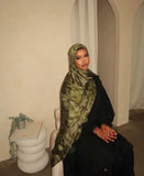 DERMEARNE New Style Malaysian Plain Crinkle Satin Chiffon Hijabs for Women in Satin Dubai Kuwaiti Satin Ribbon Ombre Vela Watercolor Hijab