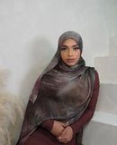 DERMEARNE New Style Malaysian Plain Crinkle Satin Chiffon Hijabs for Women in Satin Dubai Kuwaiti Satin Ribbon Ombre Vela Watercolor Hijab