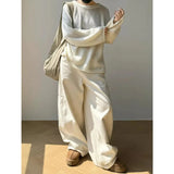 DERMEARNE Off white Jeans Women Y2K Hip Hop Vintage High Waisted Jeans Straight Streetwear Casual Loose Large Size Wide Leg Denim Pants