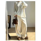 DERMEARNE Off white Jeans Women Y2K Hip Hop Vintage High Waisted Jeans Straight Streetwear Casual Loose Large Size Wide Leg Denim Pants