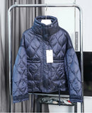 DERMEARNE Quilted coat for women ETJ 2025traf QUILTED JACKET WITH TIES new beige drawstring high neck pocket clip cotton jacket for women