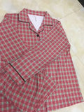DERMEARNE Red Plaid Pajama Sets Women Vintage Loose Panelled Fashion Chic Casual  Sleepwear Spring Korean Style College Girls Popular Soft