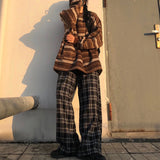 Dermearne Retro Hoodies Stripe Stripe Loose Korean Women Sweatshirts Long Drop Sleeve Unisex Vintage Harajuku Pullover Harajuku Sudaderas